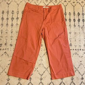 Wide leg cropped pants